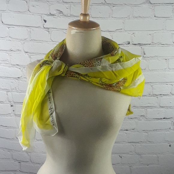 Rawaan Alkhatib Accessories - Beautiful yellow cheetah scarf
